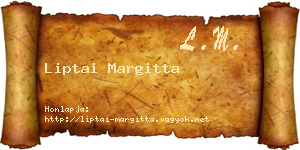 Liptai Margitta névjegykártya